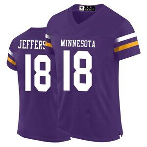 Mens Kids Youths Justin Jefferson Purple Vapor Jersey Stitched